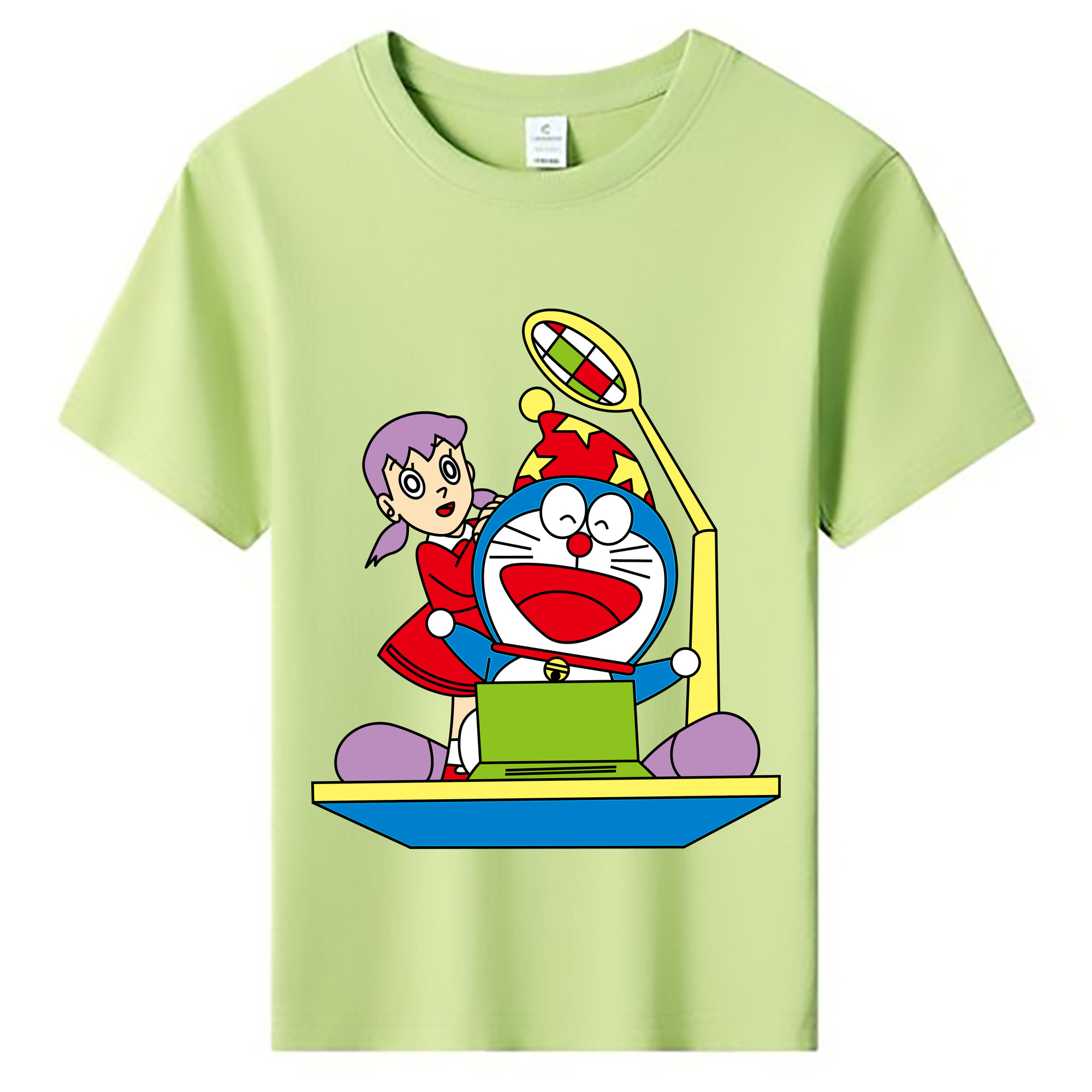 （画像用） ドラえもん みなもと しずか Doraemon Shizuka Minamoto 綿100％キッズTシャツ（フロントプリント）